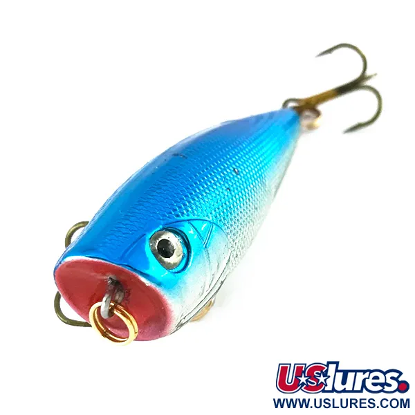 Bass Pro Shops XTS Speed Lures Popper, Silver/Blå, 7g, Topwater, #8082