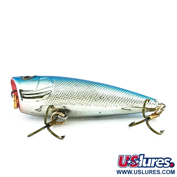 Bass Pro Shops XTS Speed Lures Popper, Silver/Blå, 7g, Topwater, #8082
