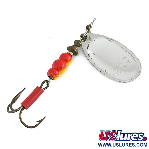 Mepps Aglia 4 Spinnare, Silver, 9g, British French Pat, #8085