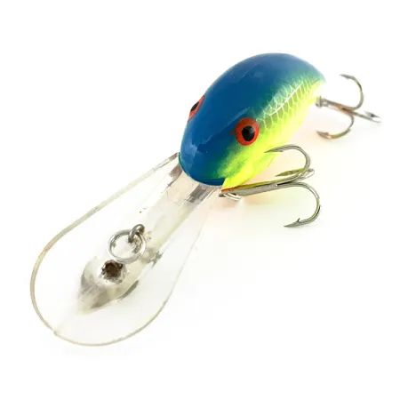 Bandit 300 Crankbait, Lime-Blå Fjäll, 8,5g, Självlysande, #8098