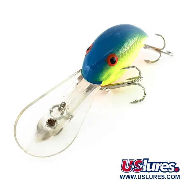 Bandit 300 Crankbait, Lime-Blå Fjäll, 8,5g, Självlysande, #8098