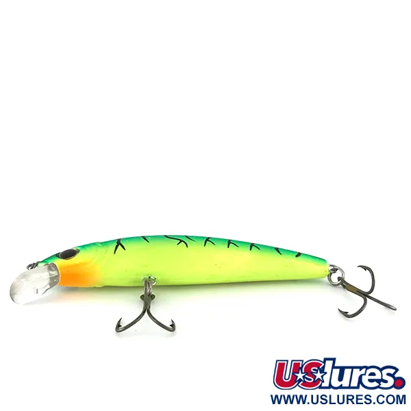 Cotton Cordell 3.5 Minnow Wobbler, Green Tiger, 7g, UV, #8127