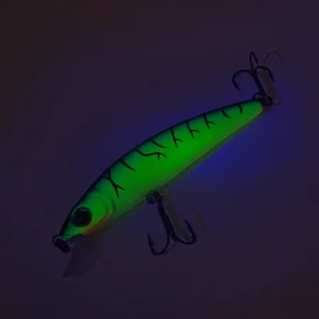 Cotton Cordell 3.5 Minnow Wobbler, Green Tiger, 7g, UV, #8127