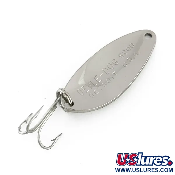 Eppinger Dardevle Devle Dog 5200 Skeddrag, Nickel, 7g, Vintage, #8150