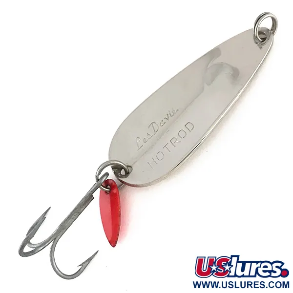 Luhr Jensen Les Davis Hotrod Skeddrag, Nickel / Röd, 14g, #8254