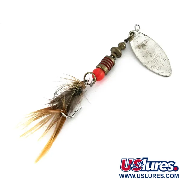 Mepps Aglia Long 1 Spinnare, Silver/Orange, 4.5g, UV-effekt, #8257