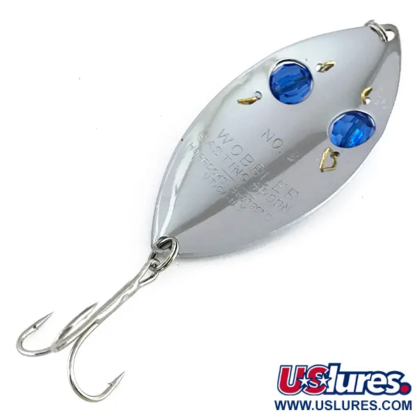 Horrocks-Ibbotson Wobbler Skeddrag, Nickel/Blå, 23g, Pärlor, #8273