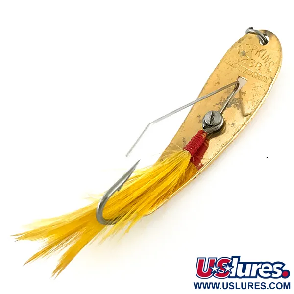 Hopkins Weedless 238 Hammered Spoon Skeddrag, Guld, 7g, Vasskyddad, #8331