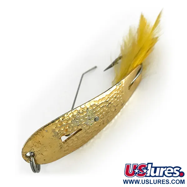 Hopkins Weedless 238 Hammered Spoon Skeddrag, Guld, 7g, Vasskyddad, #8331