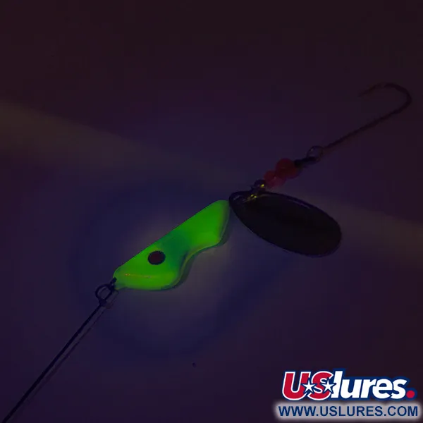 Erie Dearie Walleye Killer UV Spinnare, Nickel / Gul, 17g, UV, #8343