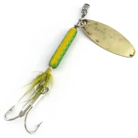 Luhr Jensen Bang Tail Spinnare, Guld / Gul / Grön, 17g, #8411