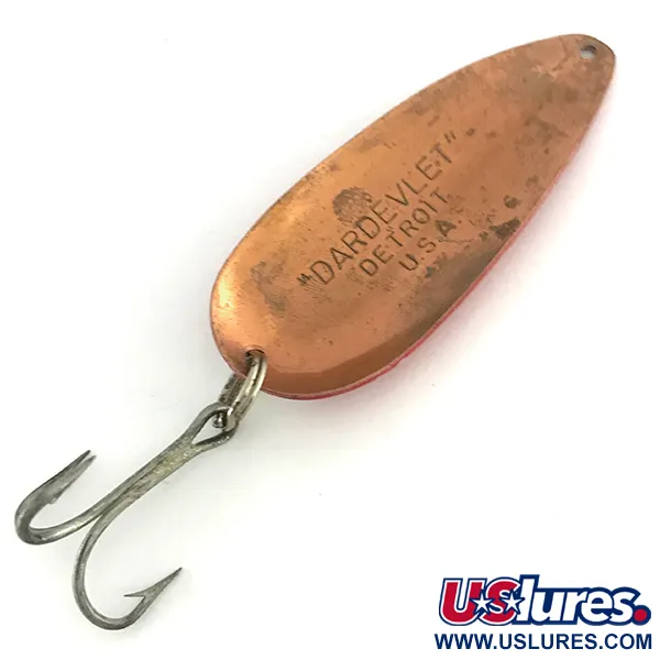 Dardevle Dardevlet Skeddrag, Röd/Vit/Nickel, 21g, Koppar, #8433