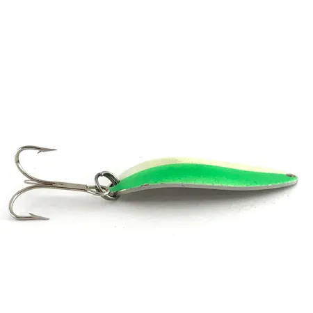 Acme Little Cleo Glow Skeddrag, Vit / Grön / Nickel, 11g, #8435