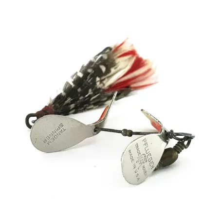 Pflueger Tandem Spinner Spinnare, Nickel / Röd, 7g, Dubbelsked, #8447