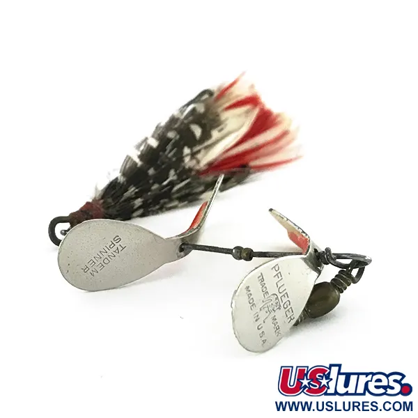 Pflueger Tandem Spinner Spinnare, Nickel / Röd, 7g, Dubbelsked, #8447