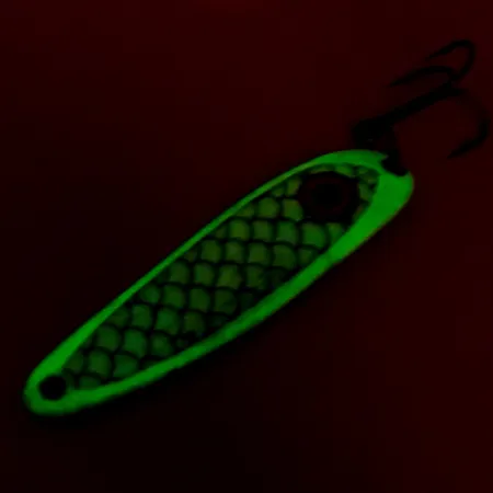 Wolverine tackle Cobra Glow Skeddrag, Vit / Nickel, 14g, Glow, #8513