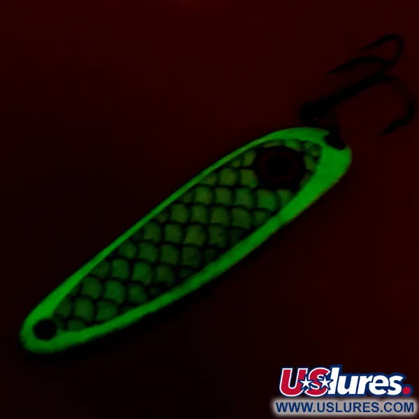 Wolverine tackle Cobra Glow Skeddrag, Vit / Nickel, 14g, Glow, #8513