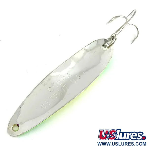 Wolverine Tackle Cobra UV Skeddrag, Nickel/Chartreuse, 14g, UV, #8514