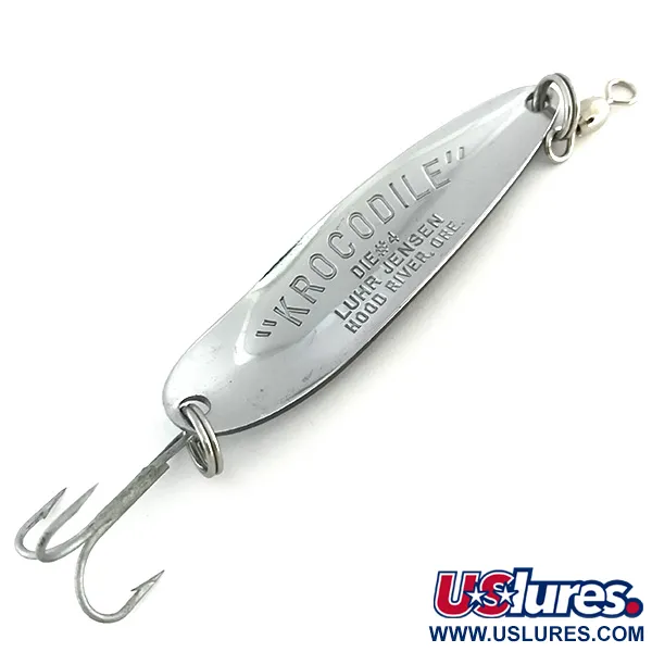 Luhr Jensen Krocodile Die #4 Skeddrag, Nickel / Blå, 14g, Kastvänlig, #8532