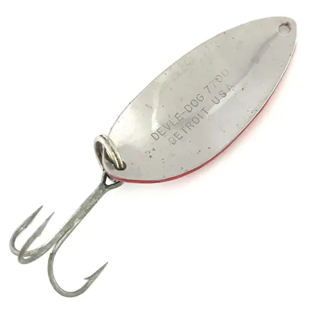 Dardevle Devle Dog 7700 Skeddrag, Röd / Vit / Nickel, 14g, #8579