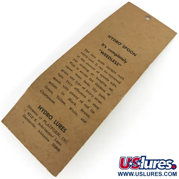 Hydro Lures Weedless Hydro Spoon, 11g Vit/Grön/Röd, vasskyddat skeddrag #9258