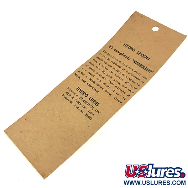 Hydro Lures Weedless Hydro Spoon Vasskyddat Skeddrag, Vit/Grå, 14g, #8595