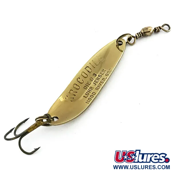 Luhr Jensen Krocodile Die #3 Skeddrag, Guld, 10g, Mässing, #8652