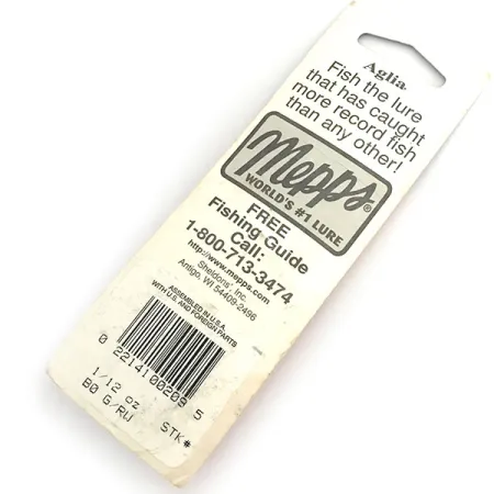 Mepps Aglia 0 spinnare, Röd/Vit, 2.5g, öringdrag, #8676