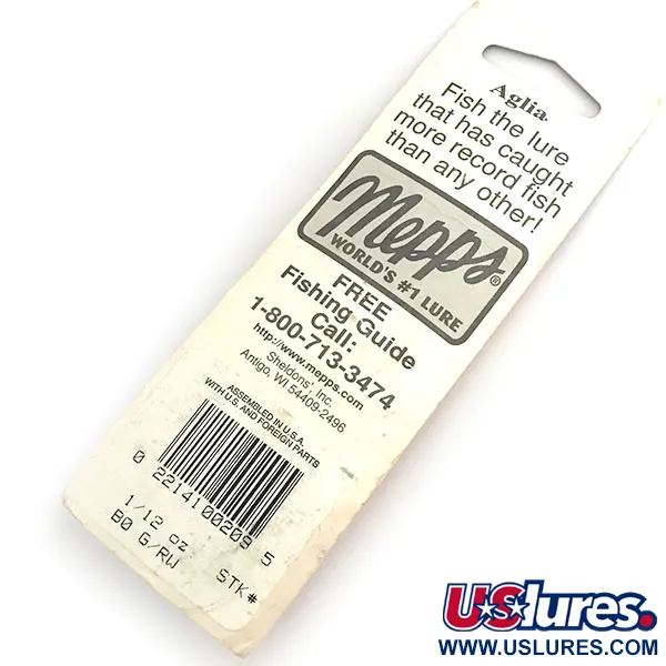 Mepps Aglia 0 spinnare, Röd/Vit, 2.5g, öringdrag, #8676