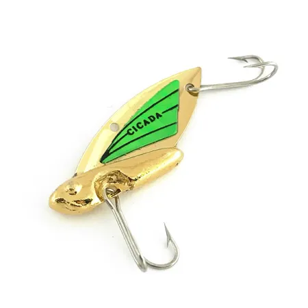 Reef Runner Cicada Blade Bait, Guld / Grön, 6g, USA, #8745