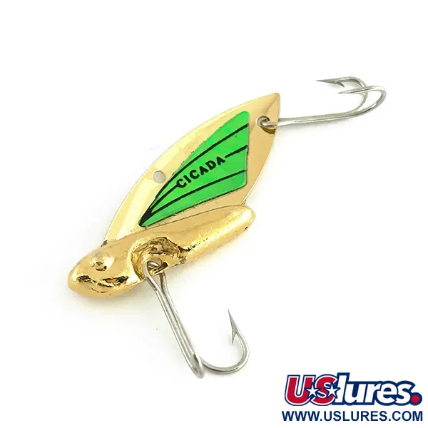 Reef Runner Cicada Blade Bait, Guld / Grön, 6g, USA, #8745