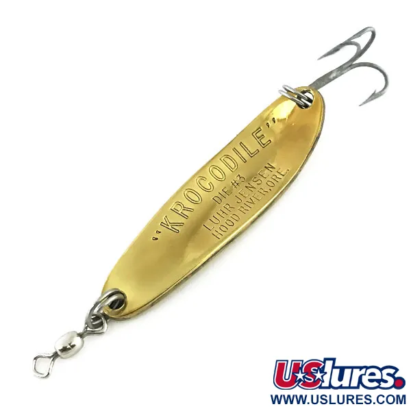 Luhr Jensen Krocodile Die #3 Skeddrag, Gold, 14g, Smal profil, #8774