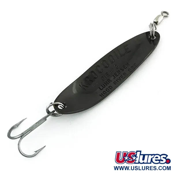 Luhr Jensen Krocodile Die #3 Skeddrag, Svart, 10g, Vintage, #8775