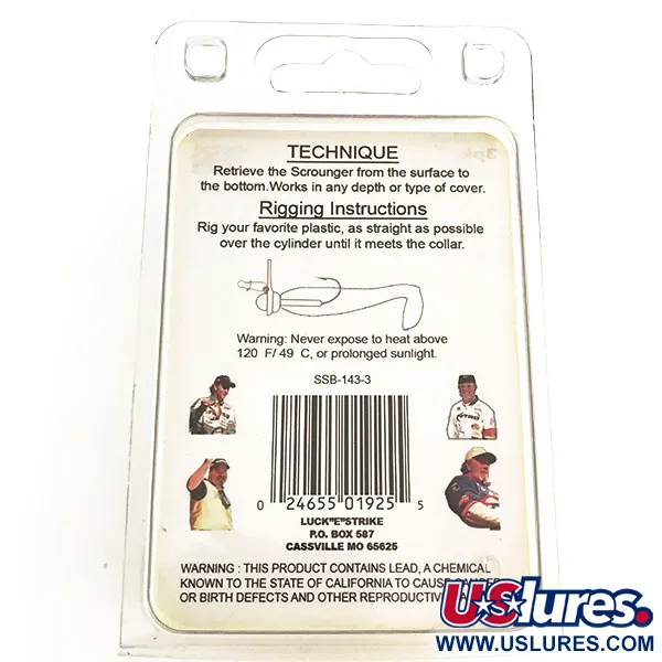 Luck E Strike Scrounger Original Jig Heads, Bly, 7g, Gamakatsu, #8806