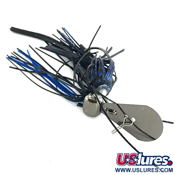 Strike King Rage Blade Jig, Svart, 12g, Gamakatsu-krok, #8808