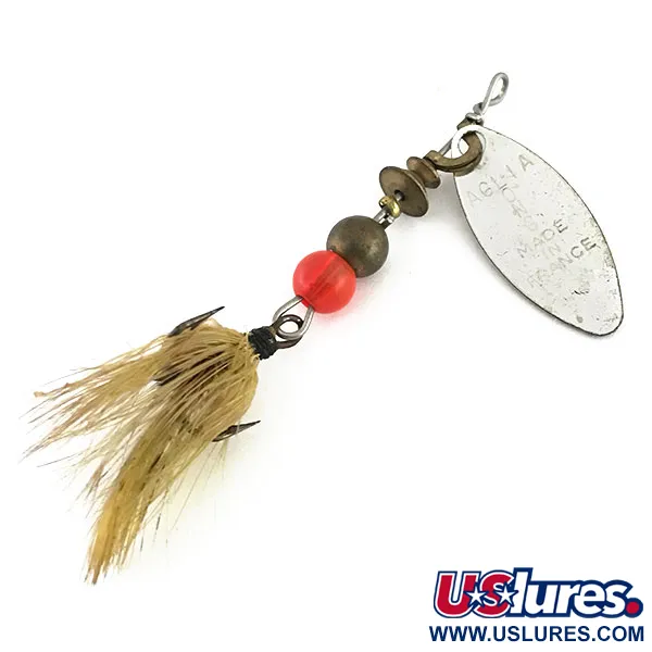 Mepps Aglia Long 0 Dressed Spinnare, Nickel / Guldglitter, 3g, #8809