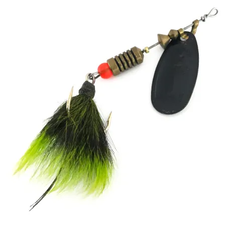 Mepps Black Fury 3 Dressed Spinnare, Black/Chartreuse, 7.3g, #8815