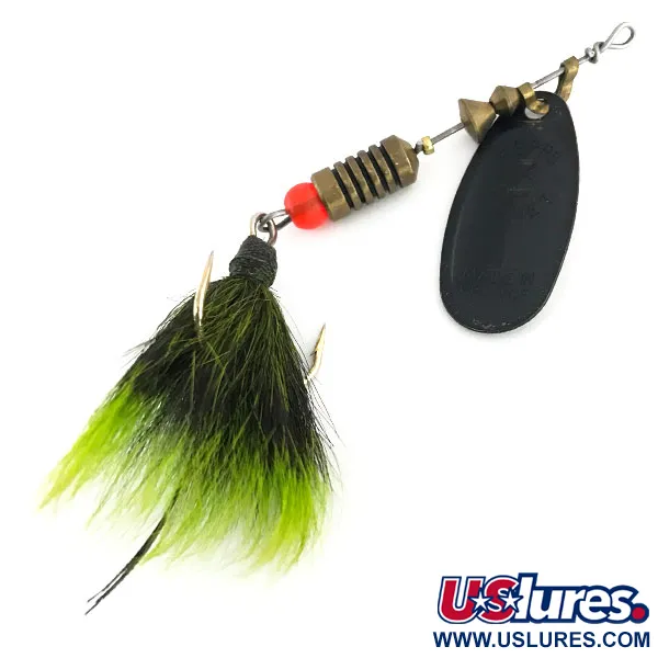 Mepps Black Fury 3 Dressed Spinnare, Black/Chartreuse, 7.3g, #8815