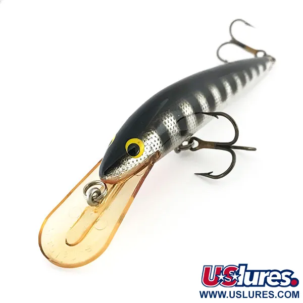 Bagley's Diving Bang-O-Lure, Silver / Svart, 12.5g, Balsaträ, #8828