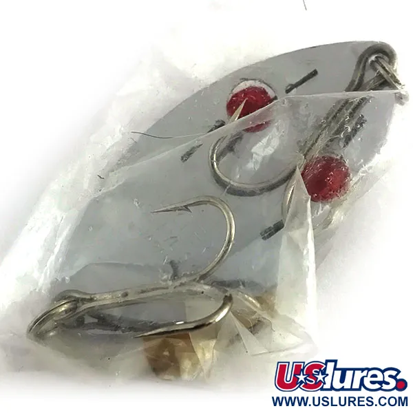 Herter's Glass eye spoon Skeddrag, Nickel / Röda ögon, 28g, #8836