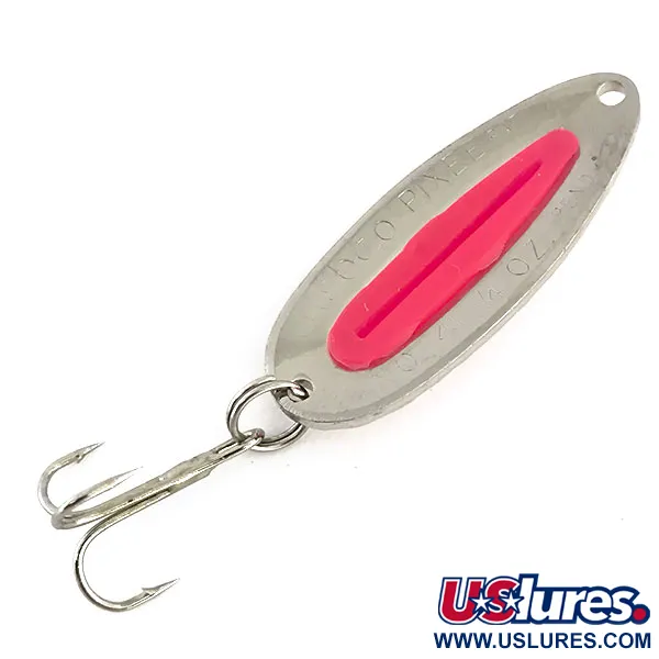 Nebco Pixee Skeddrag, Hamrad Nickel/Rosa, 7g, Glow-insats, #8874