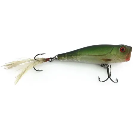 Kinami Baits Spit-N-Splash Popper, Green, 7g, Fjäderkrok, #8886