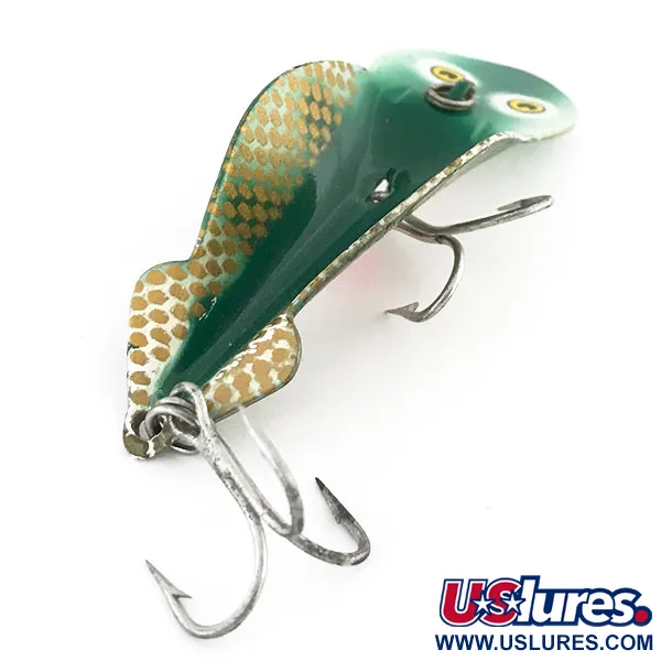 Buck Perry Spoonplug Skeddrag, Grön-Guld, 10g, Vintage, #8900