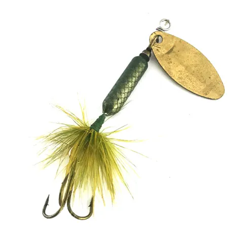 Worden’s Original Rooster Tail Spinnare, Guld/Grön, 4,7g, Fjädrar, #8934