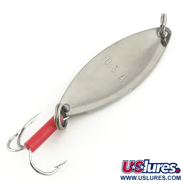 Mepps Spoon 1 Skeddrag, Nickel / Röd, 7g, bikakemönster, #8944