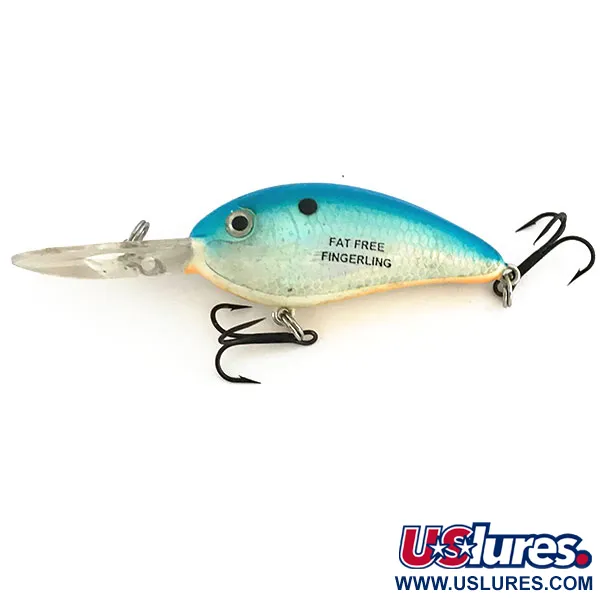 Excalibur Bomber Bill Dance Fat Fingerling Crankbait, Blå-Silver, 12g, #8962