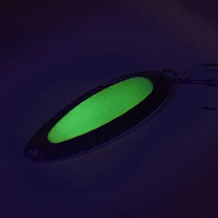 Nebco Pixee UV Skeddrag, Hamrad Nickel/Grön, 14g, UV-Rom, #9050