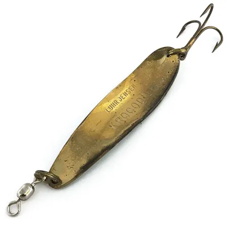 Luhr Jensen Krocodile Die #4 Skeddrag, Grön/Mässing, 14g, Vintage, #9055