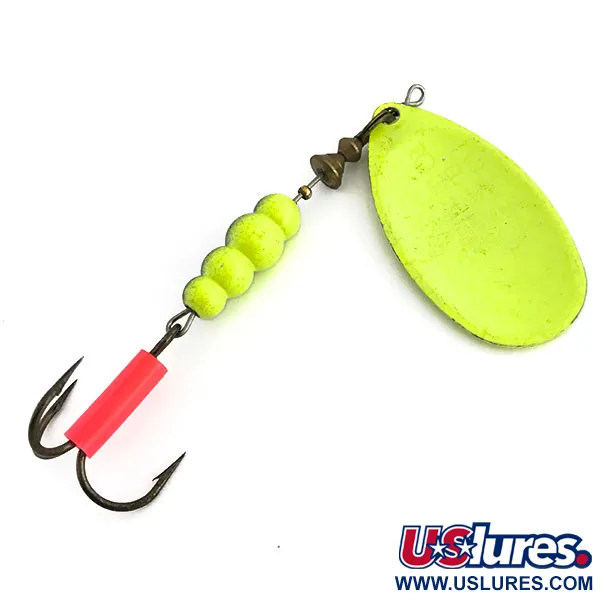 Mepps Aglia 5 Fluo UV Spinnare, Chartreuse, 14g, UV-reaktiv, #9060