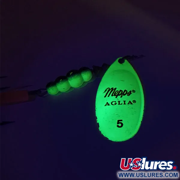 Mepps Aglia 5 Fluo UV Spinnare, Chartreuse, 14g, UV-reaktiv, #9060